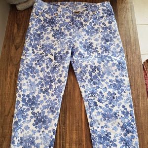 Michael Kors Blue Floral Izzy Skinny Jeans